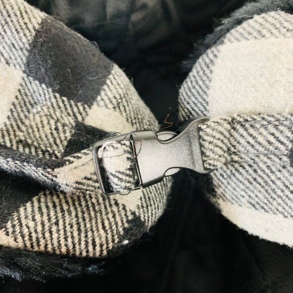 Buffalo Plaid Trapper Hat Thinsulate Insulation Winter Black Gray Checkered Flap - Picture 13 of 16